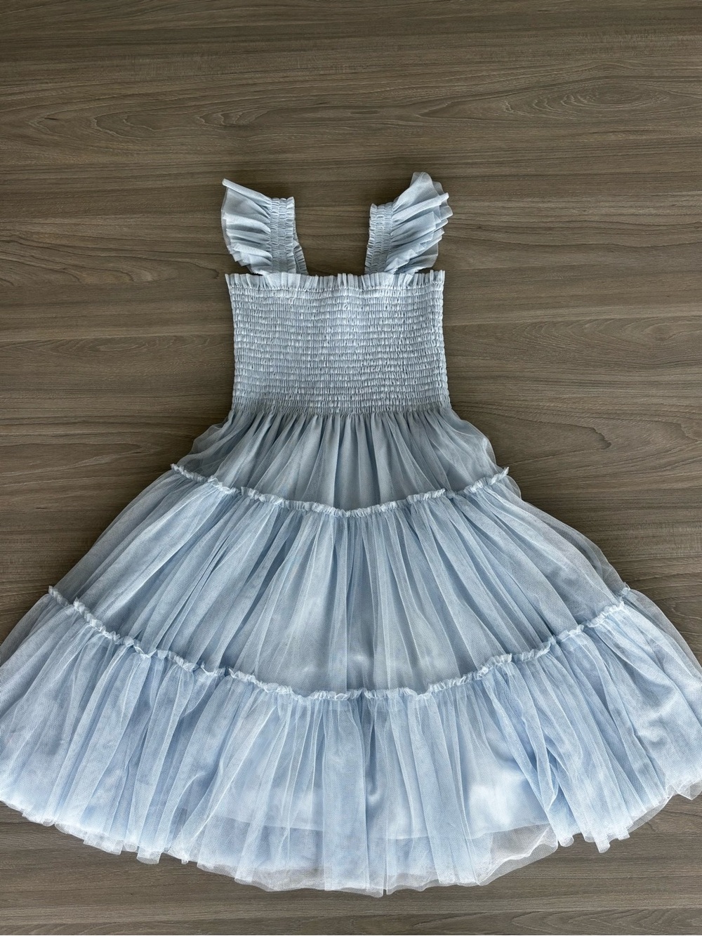 Hill House Kids Formal Light Blue Ruffle Tulle Dress